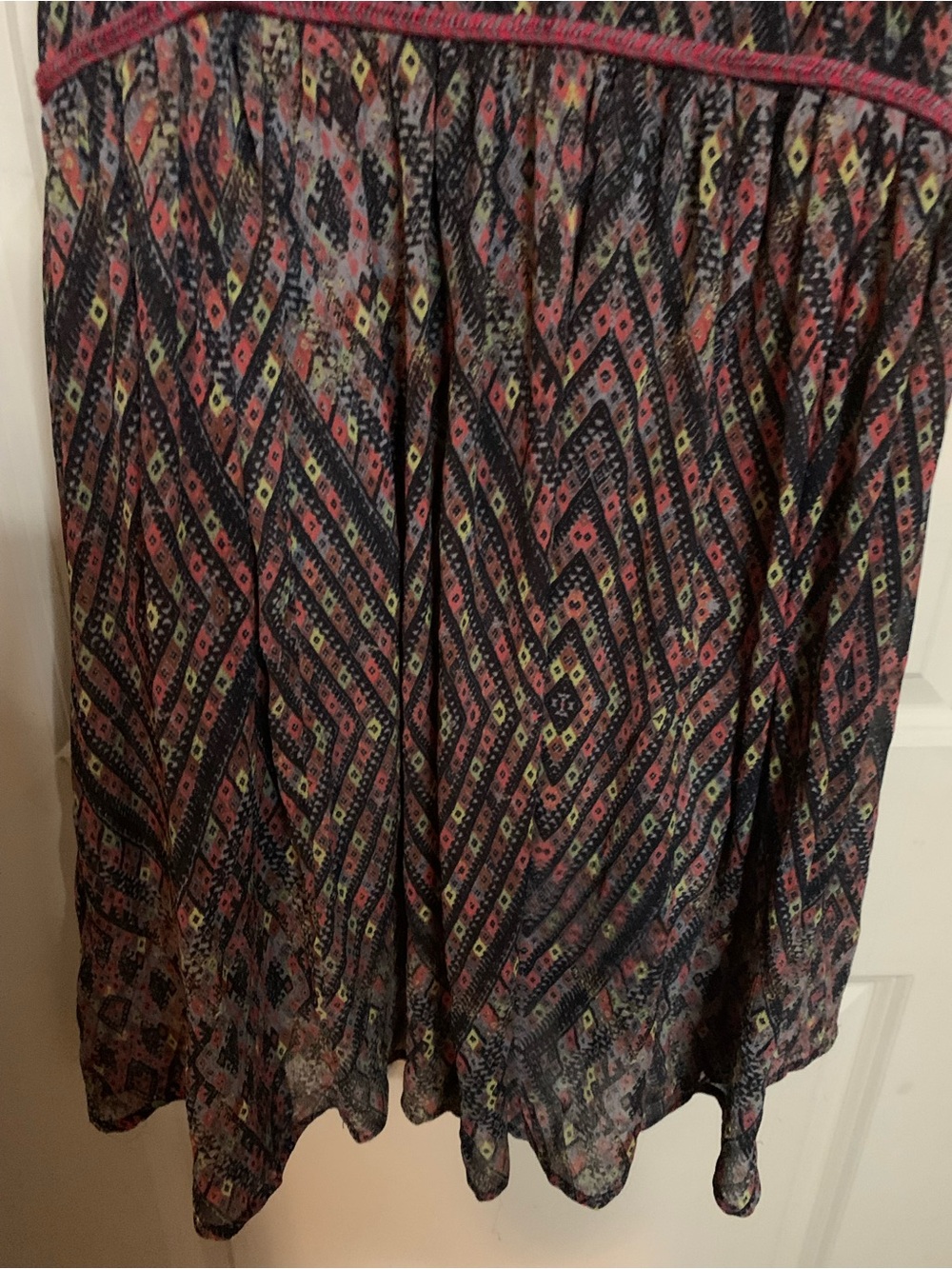 Free People Periscopes in the Sky Babydoll Mini Dress Diamond Multicolor - Picture 5 of 9